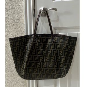 Fendi Zucca Shopper Vintage Tote